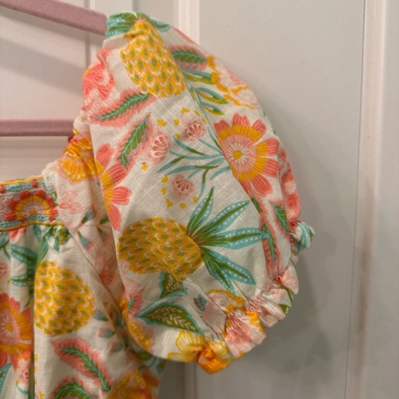 Rachel Zoe Floral Puff Sleeve Blouse sz 6 NWT Mommy and Me Collection - Picture 4 of 5